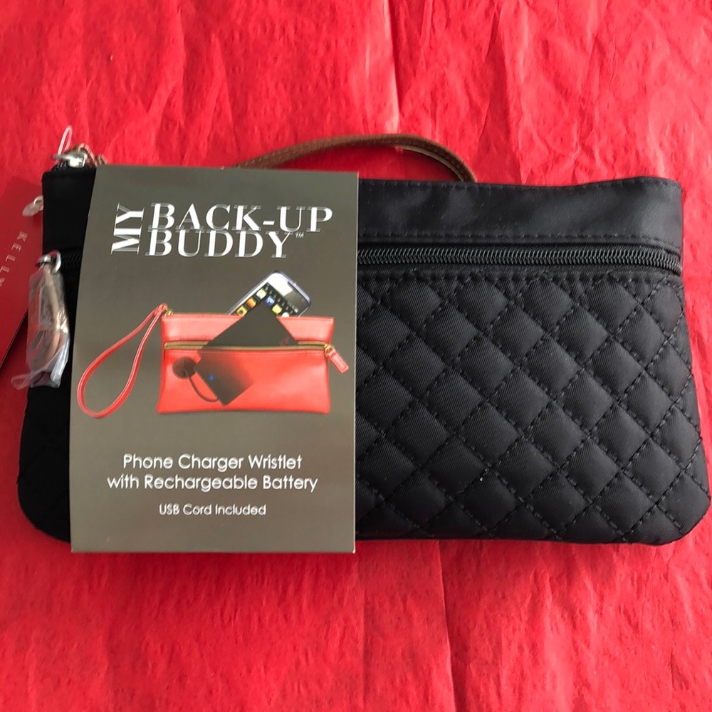 Wristlet phone charger bag